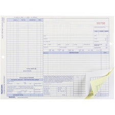 Rediform 3-part Auto Repair Order Forms 3 Part - Carbonless Copy - 11" x 8.50" Sheet Size - Assorted Sheet(s) - Blue Print Color - 50 / Pack