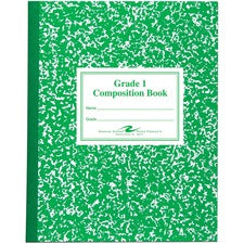 Roaring Spring Grade School Ruled Marble Flexible Cover Composition Book 50 Sheets - 100 Pages - Printed - Sewn/Tapebound - Both Side Ruling Surface - Red Margin - 15 lb Basis Weight - 56 g/m&#178; Grammage - 9 3/4" x 7 3/4" Sheet Size - 0.25" Height x 7.