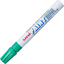 uniball&#8482; uni-Paint PX-20 Oil-Based Paint Marker Medium Marker Point - Green Ink - Oil Based - White Barrel - 1 Each
