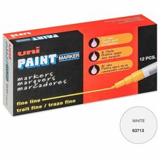 uniball&#8482; uni-Paint PX-21 Oil-Based Paint Marker Fine Marker Point - White Ink - Oil Based - 1 Each