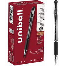 uniball&#8482; Signo Gel Pen 0.7 mm Medium Pen Point - Black Ink - Gel-based, Pigment-based - Stainless Steel Tip - Office, Home, Classroom, Writing, Document - 1 Each