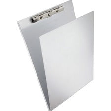Saunders Aluminum Clipboard with Writing Plate 0.50" Clip Capacity - 8 1/2" x 12" Sheet Size - Spring Clip - Aluminum - 1 Each