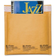 Sealed Air Jiffylite CD/DVD Mailers CD/DVD - 7 1/4" Width x 8" Length - Peel & Seal - Satin Gold - Kraft - 25 / Carton