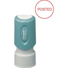 Xstamper Pre-Inked POSTED Stamp Message Stamp - POSTED - 0.63" Impression Diameter - Red - Recycled - 1 Each