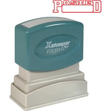 Xstamper POSTED Open Space Title Stamp Message Stamp - POSTED - 0.50" Impression Width x 1.62" Impression Length - 100000 Impression(s) - Red - Recycled - 1 Each