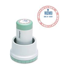 Xstamper XpeDater RECEIVED Rotary Time Stamp Message/Date & Time Stamp - RECEIVED - 1.75" Impression Diameter - Red, Blue - 1 Each