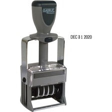 Xstamper 10-Year Self-Inking Line Dater Date Stamp - Black - Plastic, Metal Plastic - 1 Each