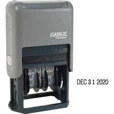 Xstamper Economy Self-Inking 4-Year Dater Date Stamp - Black - Plastic Plastic - 1 Each