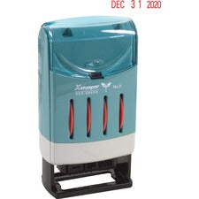 Xstamper VersaDater Small Type Date Stamp Message/Date Stamp - FAXED, PAID, RECEIVED - 0.87" Impression Width x 0.12" Impression Length - Red - Recycled - 1 Each