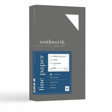 Southworth 25% Cotton Business Paper - Red Ruled Legal - 8 1/2" x 14" - 20 lb Basis Weight - Wove - Acid-free, Watermarked, Date-coded, Lignin-free - White - 500 / Box