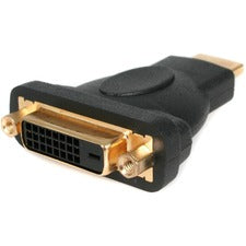 StarTech.com HDMI to DVI-D Video Cable Adapter - M/F 1 x 19-pin HDMI Digital Audio/Video Male - 1 x 25-pin DVI-D (Dual-Link) Digital Video Female - Gold Connector - Black - 1 Each