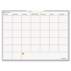 WallMates Self-Adhesive Dry Erase Monthly Planning Surfaces, 24 x 18, White/Gray/Orange Sheets, Undated