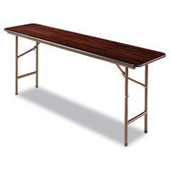 Wood Folding Table, Rectangular, 71.88w x 17.75d x 29.13h, Mahogany