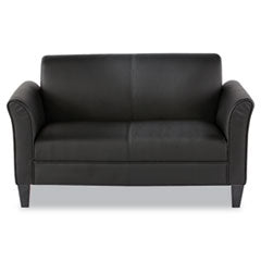 Alera Reception Lounge Furniture, Loveseat, 55.5w x 31.5d x 33.07h, Black