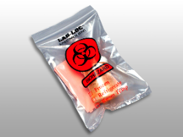 Reclosable 3-Wall Specimen Transfer Bag (Biohazard) - Size: 8 X 10 - Clear - Guage: 2 mil