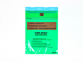 Lab Seal® Tamper-Evident Specimen Bags with Removable Biohazard Symbol - Green Tint - Size: 6 X 10 - Green - Guage: 1.8 mil