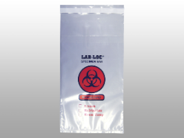 Clear Adhesive Closure Tamper Evident 3 Wall Specimen Transfer Bag - Size: 10 X 10 - Clear - Guage: 2 mil