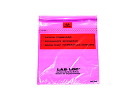 Lab-Loc® Specimen Bags with Removable Biohazard Symbol - Size: 6 x 9 - Purple - Gauge: 1.75mil