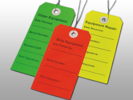 Multipack Equipment Tags (Clean, Dirty, Repair) - Assorted Colors - Size: 2 5/16 X 4 3/4 - Yes