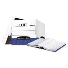 DATA-PAK Storage Boxes, Letter Files, 13.75" x 17.75" x 13", White/Blue, 12/Carton