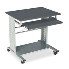 Empire Mobile PC Cart, 29.75" x 23.5" x 29.75", Anthracite/Silver