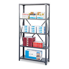 Commercial Steel Shelving Unit, Five-Shelf, 36w x 12d x 75h, Dark Gray