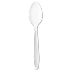 Impress Heavyweight Full-Length Polystyrene Cutlery, Teaspoon, White, 1,000/Carton