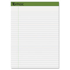 Earthwise by Ampad Recycled Writing Pad, Wide/Legal Rule, Politex Sand Headband, 40 White 8.5 x 11.75 Sheets, 4/Pack