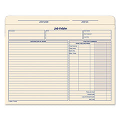 Job Folder, Straight Tabs, Letter Size, Manila, 20/Pack