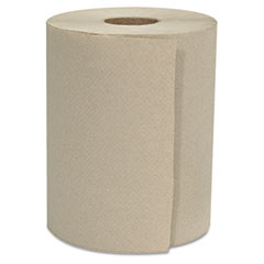 Hardwound Roll Towels, 1-Ply, 8" x 600 ft, Natural, 12 Rolls/Carton