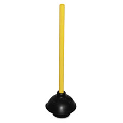 Plunger, 20" Wood Handle, 6" dia