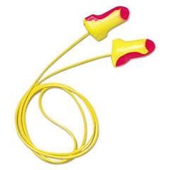 LL-30 Laser Lite Single-Use Earplugs, Corded, 32NRR, Magenta/Yellow, 100 Pairs