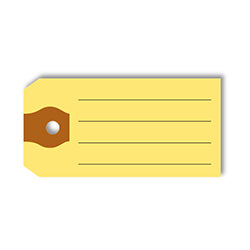 Multi-Purpose Tags - Yellow (No Rings) 500 / PK