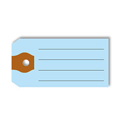 Multi-Purpose Tags - Blue (No Rings) 500 / PK