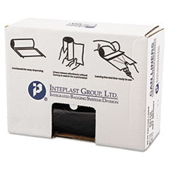 High-Density Commercial Can Liners Value Pack, 45 gal, 19 mic, 40" x 46", Black, 25 Bags/Roll, 6 Rolls/Carton