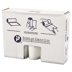 High-Density Commercial Can Liners Value Pack, 45 gal, 12 mic, 40" x 46", Clear, 25 Bags/Roll, 10 Rolls/Carton