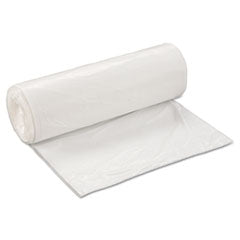 Low-Density Commercial Can Liners, 60 gal, 0.7 mil, 38" x 58", White, 25 Bags/Roll, 4 Rolls/Carton