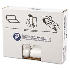 High-Density Commercial Can Liners, 10 gal, 8 mic, 24" x 24", Natural, 50 Bags/Roll, 20 Rolls/Carton