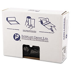 High-Density Commercial Can Liners, 16 gal, 8 mic, 24" x 33", Black, 50 Bags/Roll, 20 Rolls/Carton