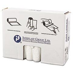 High-Density Interleaved Commercial Can Liners, 33 gal, 11 mic, 33" x 40", Clear, 25 Bags/Roll, 20 Rolls/Carton