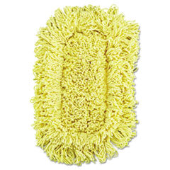 Trapper Looped-End Dust Mop Head, 12 x 5, Yellow, 12/Carton