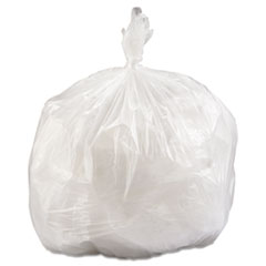 High-Density Commercial Can Liners Value Pack, 33 gal, 14 mic, 33" x 39", Clear, 25 Bags/Roll, 10 Rolls/Carton