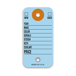 Colored Key Tags - Blue (With Rings) 500 / PK