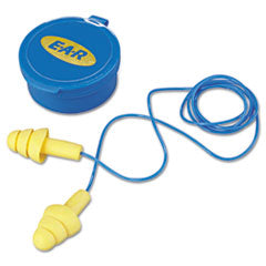 E-A-R UltraFit Multi-Use Earplugs, Corded, 25NRR, Yellow/Blue, 50 Pairs