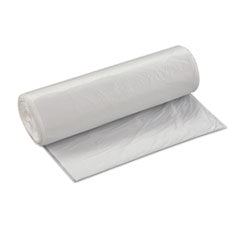 High-Density Commercial Can Liners Value Pack, 60 gal, 12 mic, 38" x 58", Clear, 25 Bags/Roll, 8 Rolls/Carton