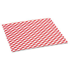 Grease-Resistant Paper Wraps and Liners, 12 x 12, Red Check, 1,000/Box, 5 Boxes/Carton