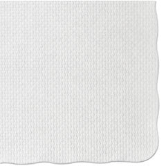 Knurl Embossed Scalloped Edge Placemats, 9.5 x 13.5, White, 1,000/Carton