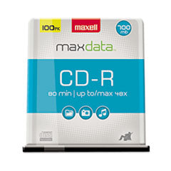 CD-R Discs, 700 MB/80 min, 48x, Spindle, Silver, 100/Pack