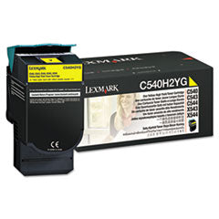 C540H2YG High-Yield Toner, 2,000 Page-Yield, Yellow