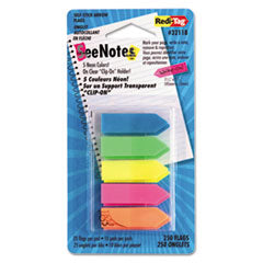 SeeNotes Transparent-Film Arrow Page Flags, Assorted Colors, 50/Pad, 5 Pads